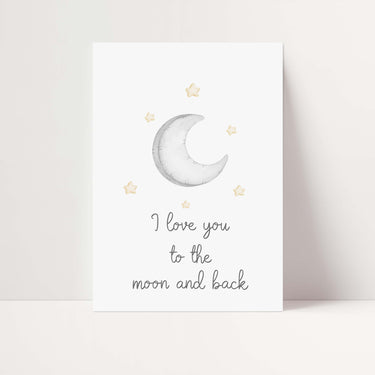 I Love You To The Moon Poster