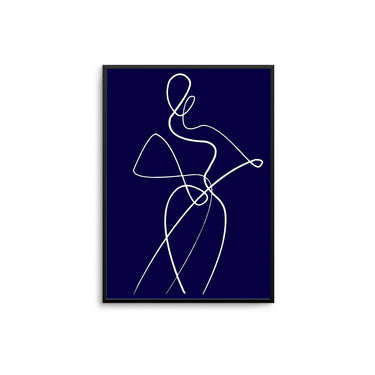 Abstract Woman II - Navy Blue - D'Luxe Prints