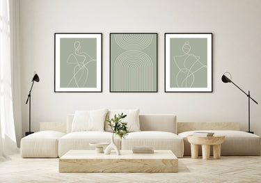 Abstract Women & Geo Rain Trio Set - D'Luxe Prints