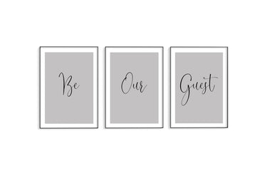 Be Our Guest Trio Set - Grey - D'Luxe Prints