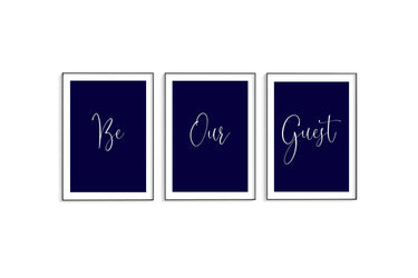 Be Our Guest Trio Set - Navy Blue - D'Luxe Prints