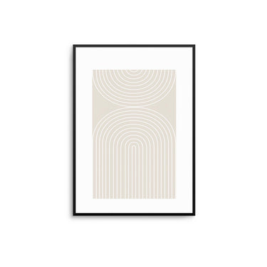 Beige Geo Arch Poster - D'Luxe Prints