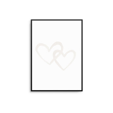 Beige Hearts - D'Luxe Prints