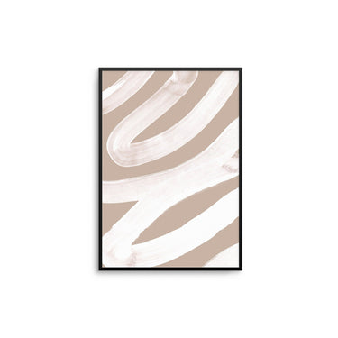 Beige One Line Abstract - D'Luxe Prints