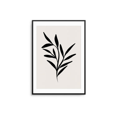 Black Beige Leaves I - D'Luxe Prints