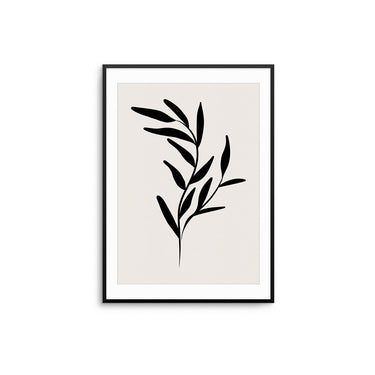 Black Beige Leaves II - D'Luxe Prints