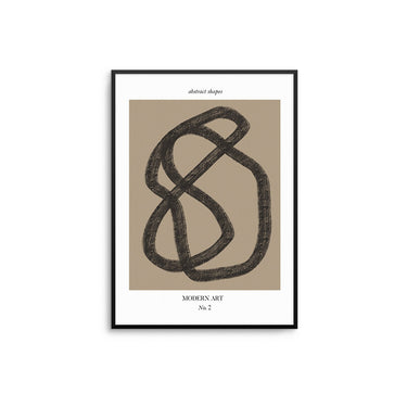Black Coco Abstract Line II - D'Luxe Prints