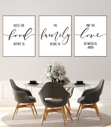 Bless The Food Before Us Trio Set - D'Luxe Prints