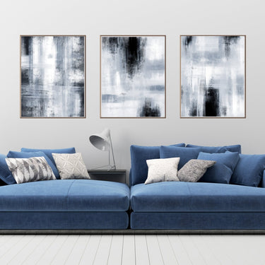 Blue Abstract Trio Set - D'Luxe Prints