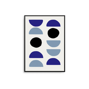 Blue Geo Shapes Poster - D'Luxe Prints