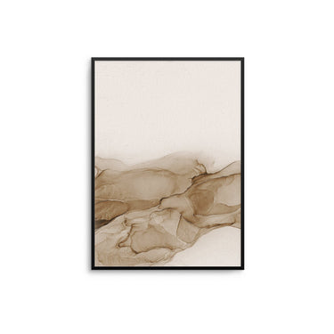 Brown and Beige Ink Abstract II - D'Luxe Prints