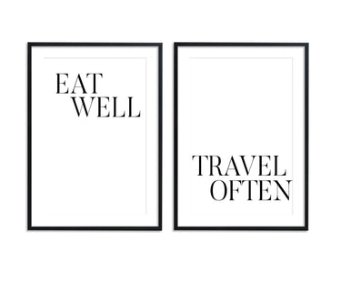 Eat Well | Travel Often Set - D'Luxe Prints