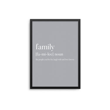 Family Noun Grey - D'Luxe Prints