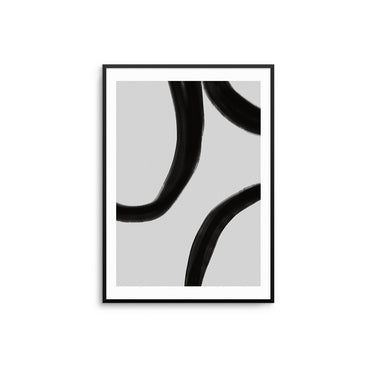 Grey Abstract Curve II - D'Luxe Prints