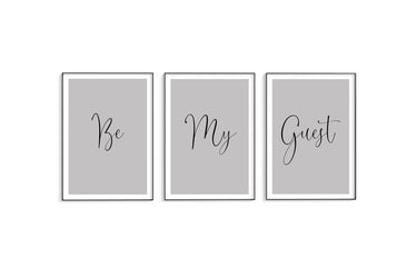 Grey Be My Guest Trio Set - D'Luxe Prints