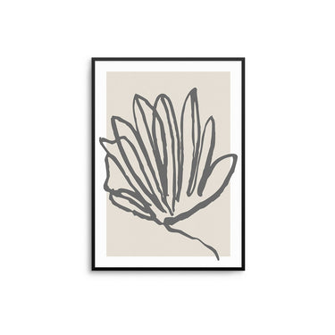 Grey Fan Palm Lines - D'Luxe Prints