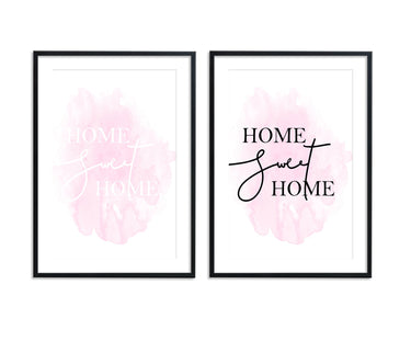 Home Sweet Home II Pink - D'Luxe Prints