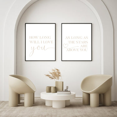 How Long Will I Love You Set - D'Luxe Prints