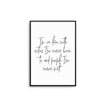 I'm In Love With Cities - D'Luxe Prints