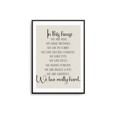 In This House Poster - D'Luxe Prints