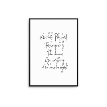Kiss Slowly - D'Luxe Prints