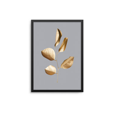 Leaves Gold Grey I - D'Luxe Prints