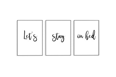 Let's Stay In Bed II Trio Set - D'Luxe Prints