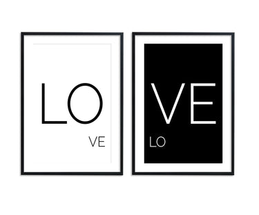 LOVE Black/White Set - D'Luxe Prints