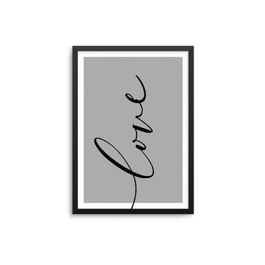 Love Grey/Black - D'Luxe Prints