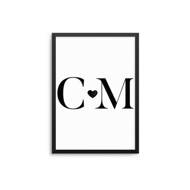 Love Initials Personalised Print - D'Luxe Prints