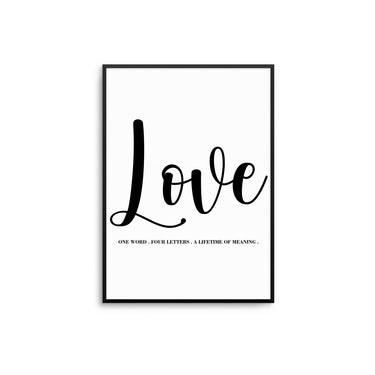 Love - One Word - D'Luxe Prints