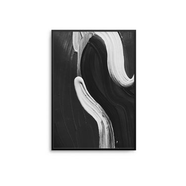Mono Swirl Brushstrokes II - D'Luxe Prints