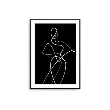 Monochrome Abstract Woman II - D'Luxe Prints