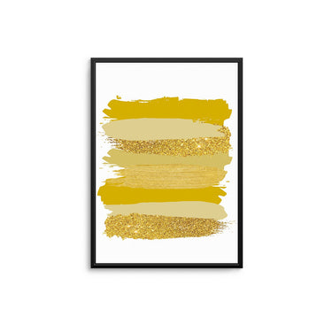 Mustard & Gold Strokes - D'Luxe Prints