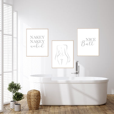 Nakey Nakey | Naked | Nice Butt Trio Set - D'Luxe Prints