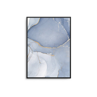 Navy Blue Gold Ink Abstract II - D'Luxe Prints