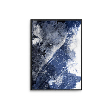 Navy & White Abstract Canvas - D'Luxe Prints