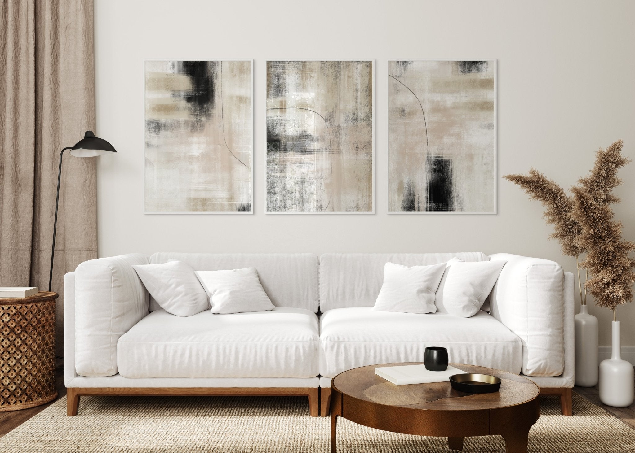 Neutral Abstract Set of 3 Prints – D'Luxe Prints
