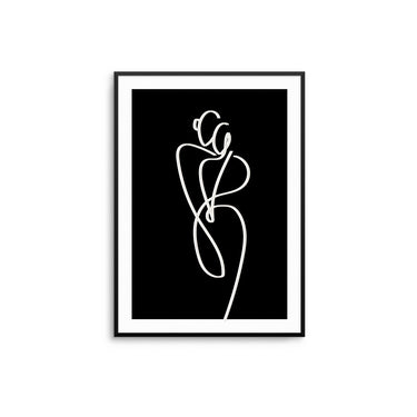 One Line Lovers - Black - D'Luxe Prints