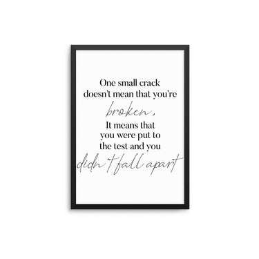 One Small Crack - D'Luxe Prints