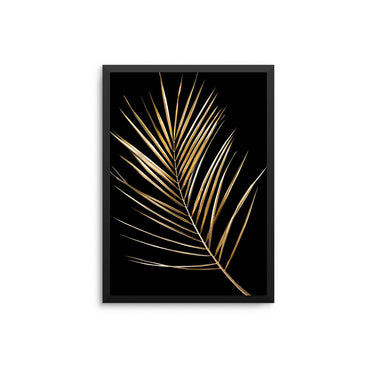 Palm Leaves Gold Black I - D'Luxe Prints
