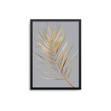 Palm Leaves Gold Grey - D'Luxe Prints