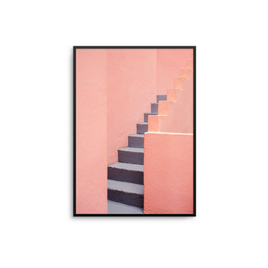 Pink Grey Staircase Poster - D'Luxe Prints