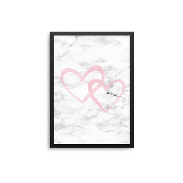 Pink Hearts Marble - D'Luxe Prints