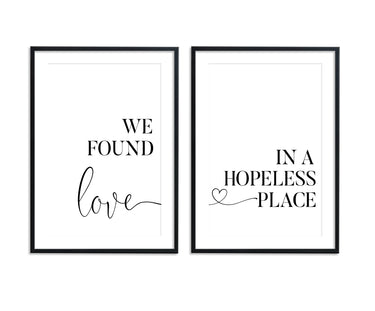 We Found Love In A Hopeless Place Set - D'Luxe Prints