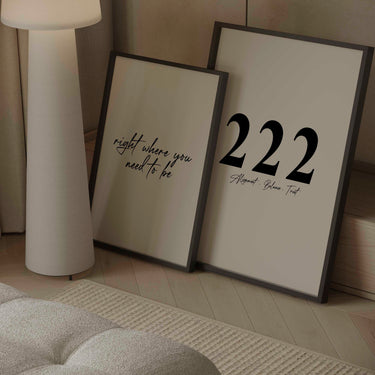 222 Angel Number & Right Where You Need To Be Curated Pair