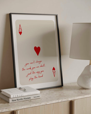 The Cards You Are Dealt Red Print