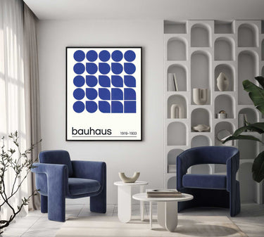 Blue Bauhaus Exhibition Print