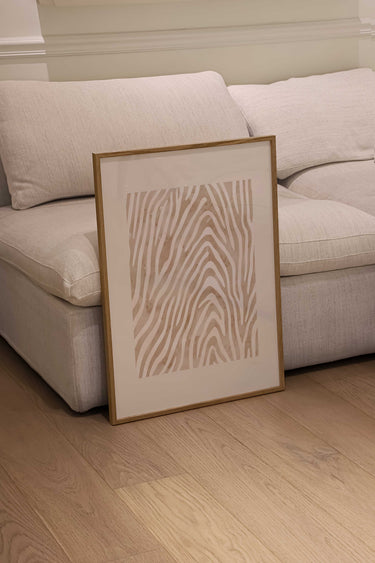 Beige Zebra Print Print