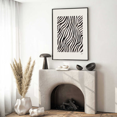 Black Zebra Print Print